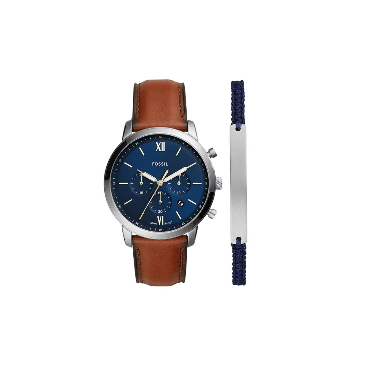 Fossil FS5708 Men’s Watch 44 Mm Brown Gift Set